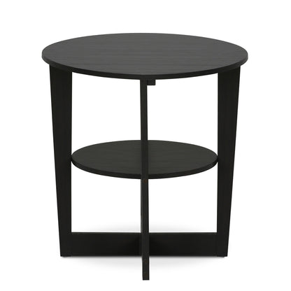 Round End Table, Walnut
