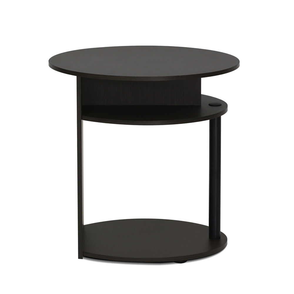 JAYA Simple Design Oval End Table, Walnut,