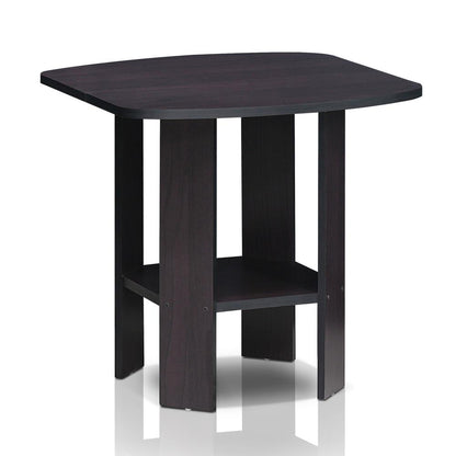 Furinno Simple Design End/SideTable, Dark Walnut