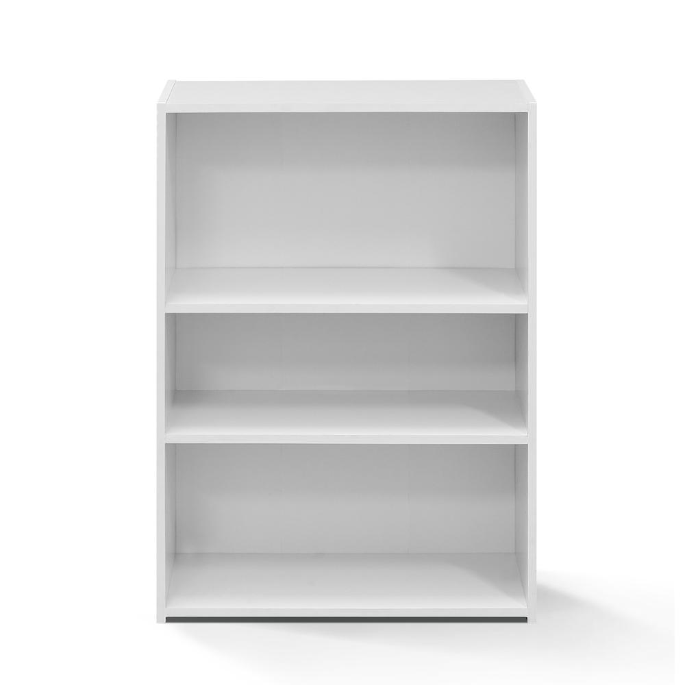 Furinno Wright 3-Shelf Bookcase, Soft White