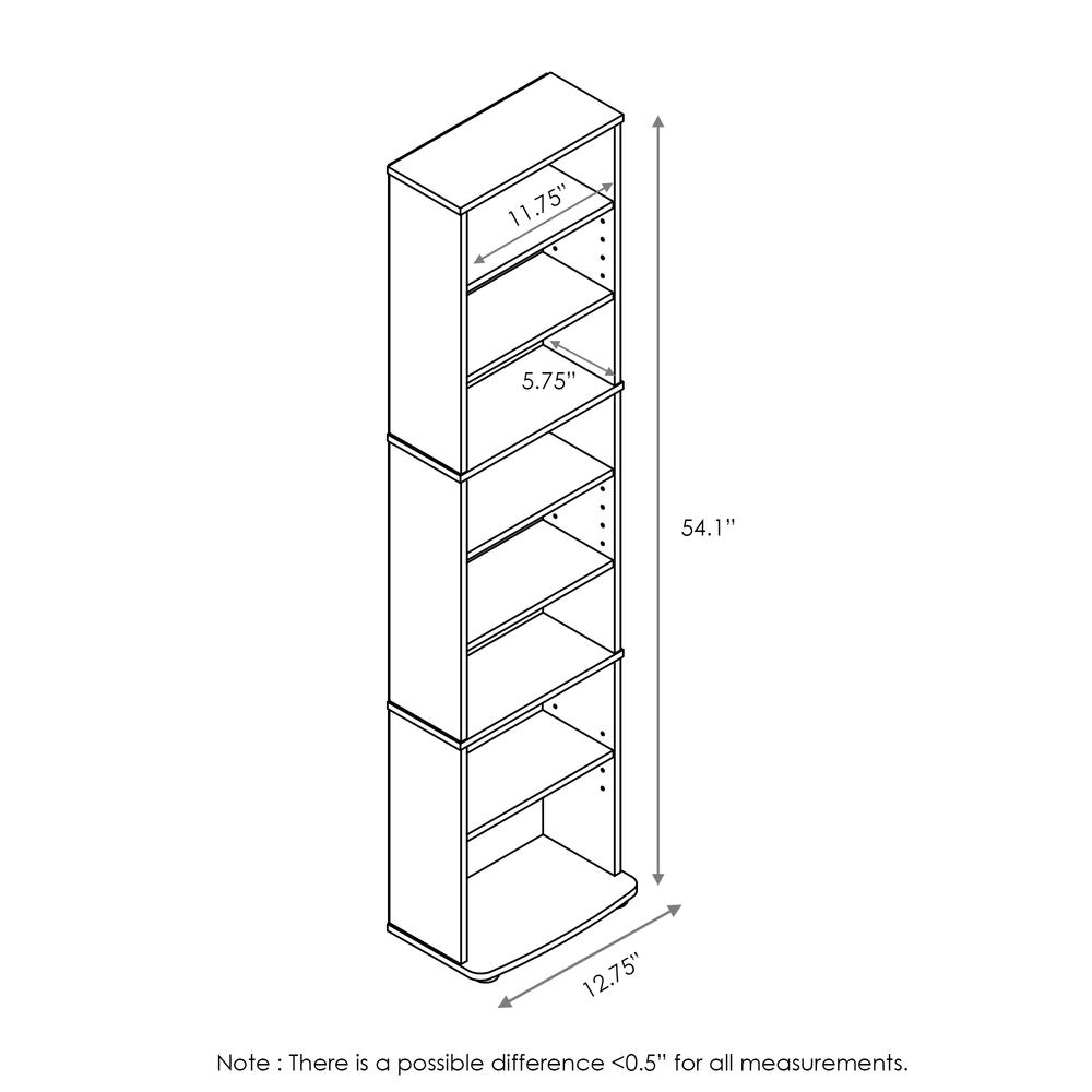 Furinno JAYA Space Saving Multimedia Storage Tower, Espresso 17057EX