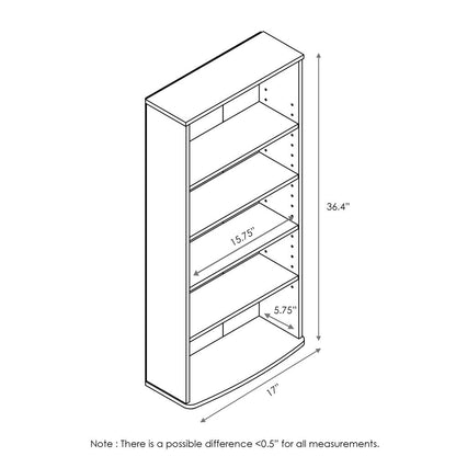 Furinno JAYA 4-Tier Multimedia Storage Tower, Espresso