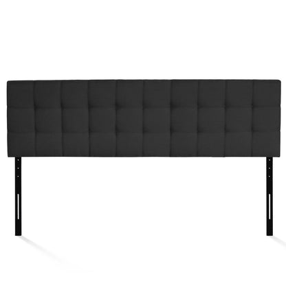 ROANNE King Headboard, Upholstered Tufted Headboard, for Bedroom, Plain Black