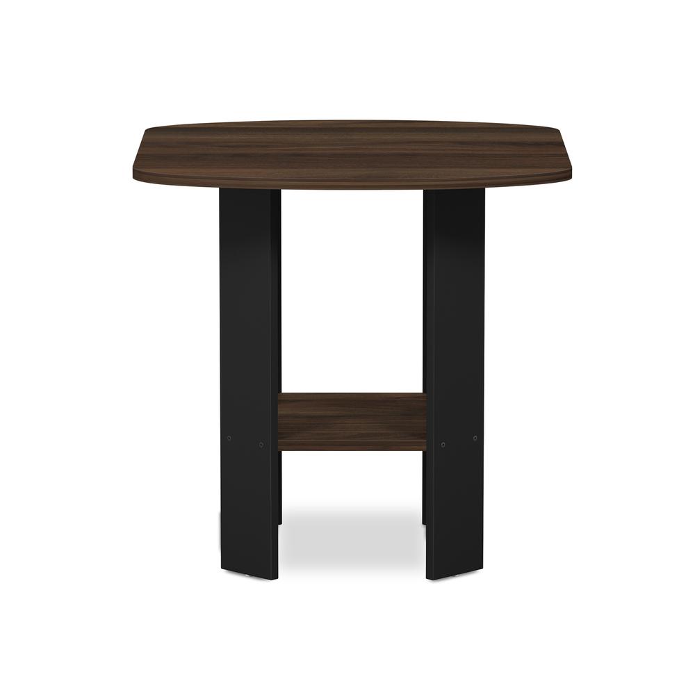 Furinno Simple Design End/SideTable, Columbia Walnut/Black