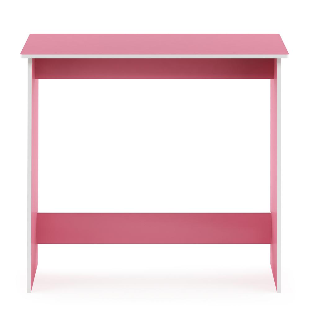 Simplistic Study Table, Pink/White