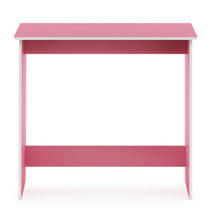 Simplistic Study Table, Pink/White