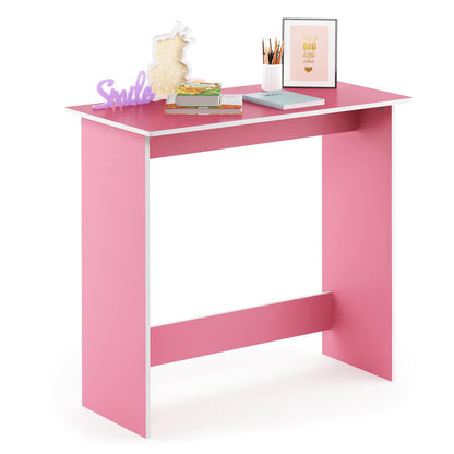 Simplistic Study Table, Pink/White