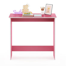Simplistic Study Table, Pink/White