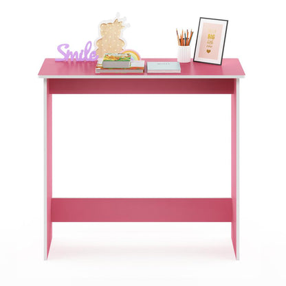 Simplistic Study Table, Pink/White