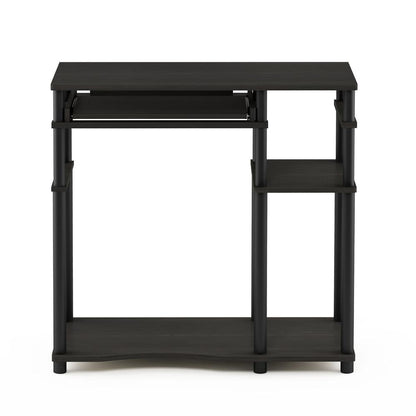 Abbott Computer Desk with Bookshelf, Espresso/Black, 17097EX/BK