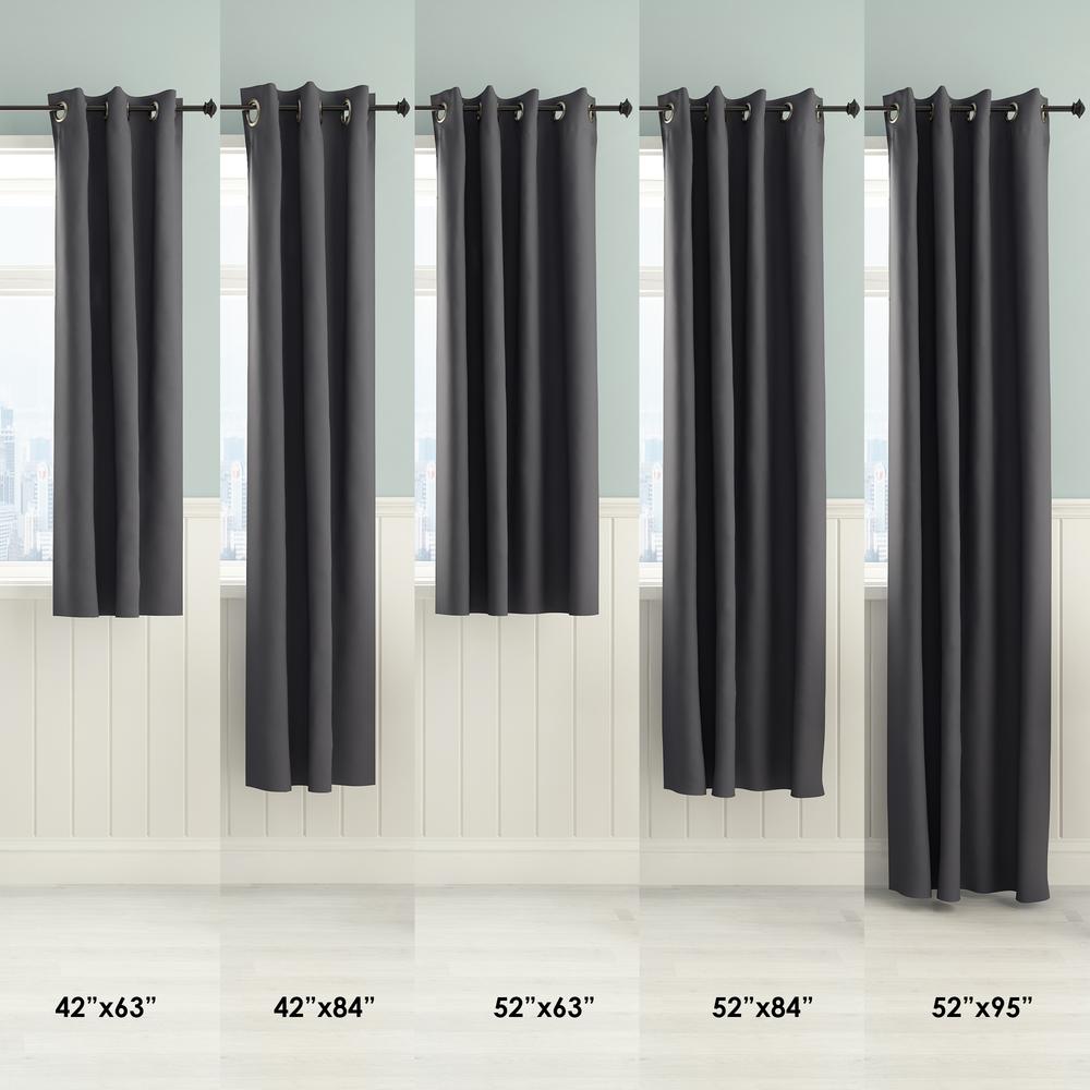 Furinno Collins Blackout Curtain 42x84 in. 1 Panel, Dark Blue