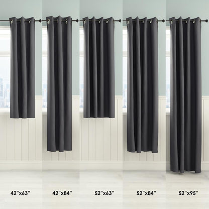 Furinno Collins Blackout Curtain 42x84 in. 1 Panel, Dark Blue
