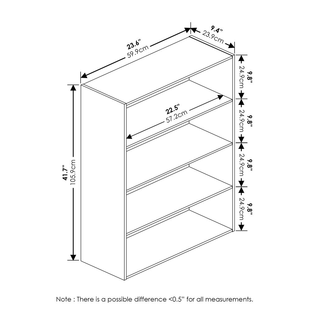 Furinno Pasir 4-Tier Open Shelf, White