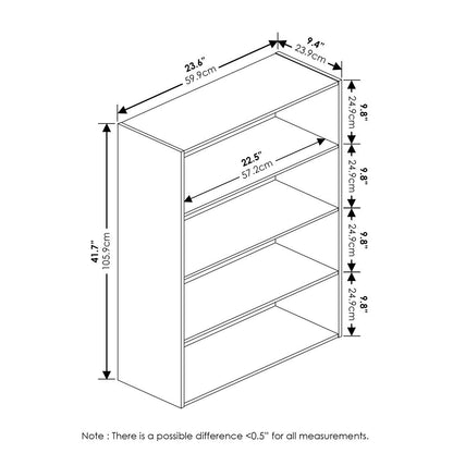 Furinno Pasir 4-Tier Open Shelf, White