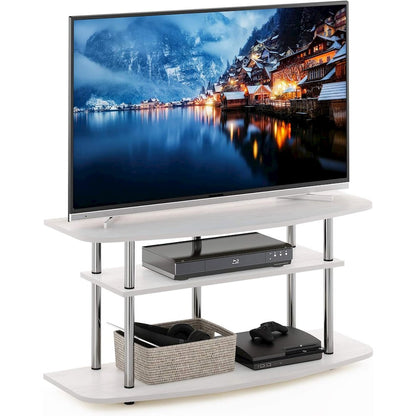 Engineered Wood 50 Inch TV Stand with 3-Tier Shelves, Modern TV Console