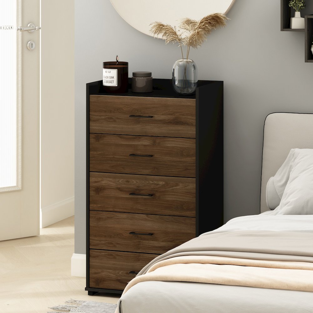 Modern 5-Drawer Organization and Storage Handle Bedroom Chest Dresser