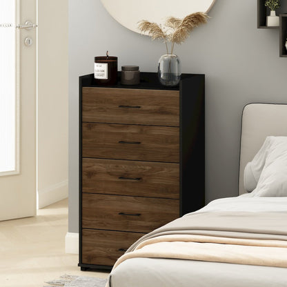 Modern 5-Drawer Organization and Storage Handle Bedroom Chest Dresser