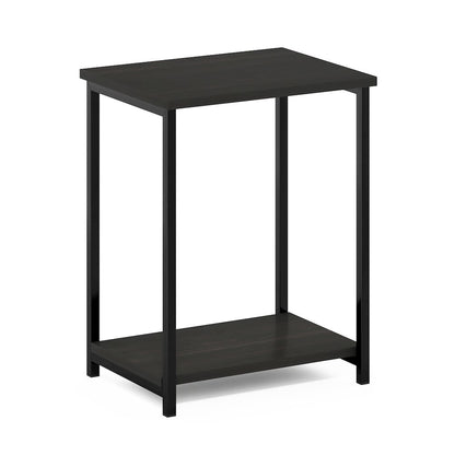 SIMPLISTIC Night Stand, 2-Tier Open Shelf Design, Espresso
