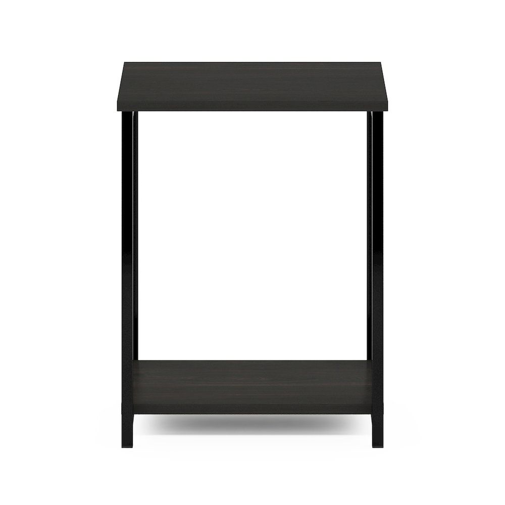 SIMPLISTIC Night Stand, 2-Tier Open Shelf Design, Espresso