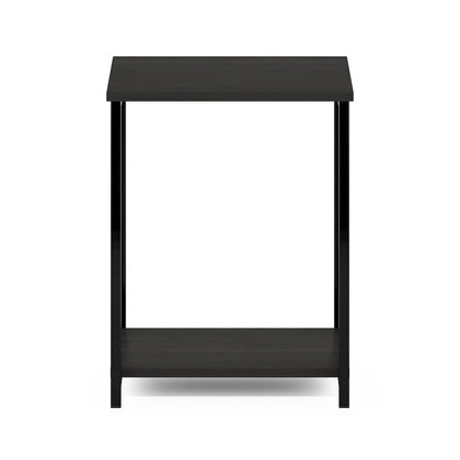 SIMPLISTIC Night Stand, 2-Tier Open Shelf Design, Espresso
