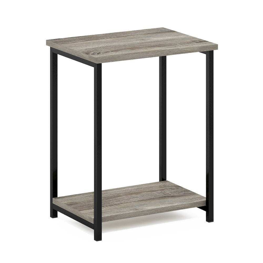 SIMPLISTIC Night Stand, 2-Tier Open Shelf Design, French Oak