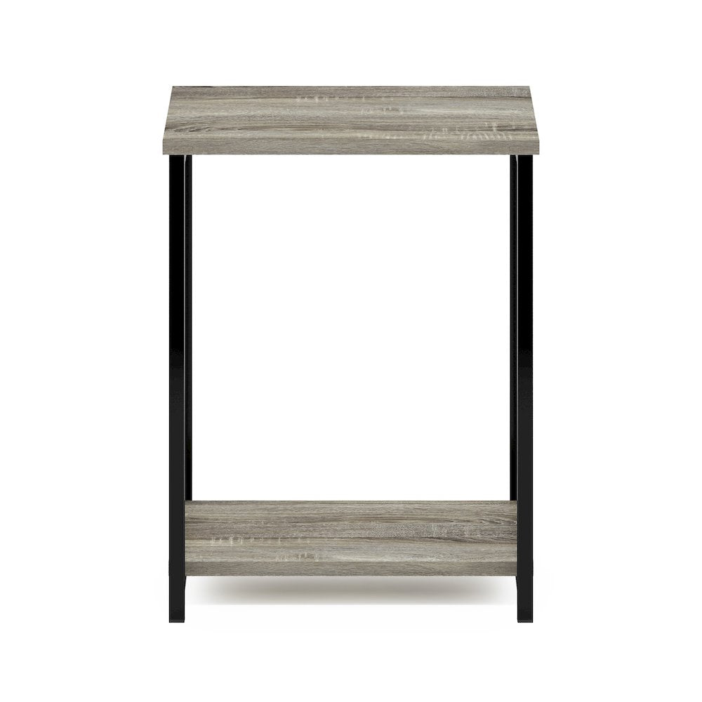 SIMPLISTIC Night Stand, 2-Tier Open Shelf Design, French Oak
