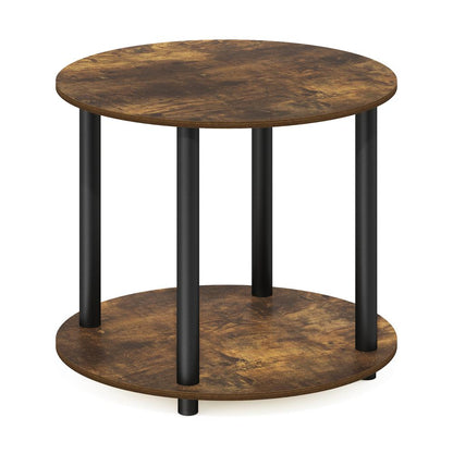 Round 2-Tier Coffee Table with Simple Design and Engineered Wood Frame