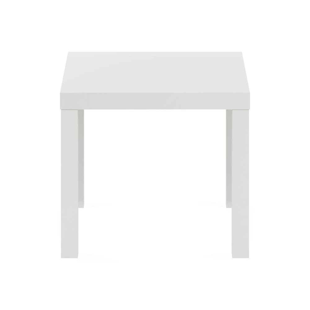 Furinno Classic Homey Square Side Table, White