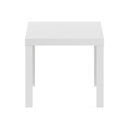 Furinno Classic Homey Square Side Table, White