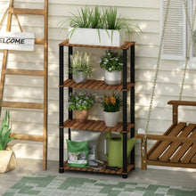 Pangkor 4-Tier Turn-N-Tube Indoor Outdoor Plant Shelf Wood Stand