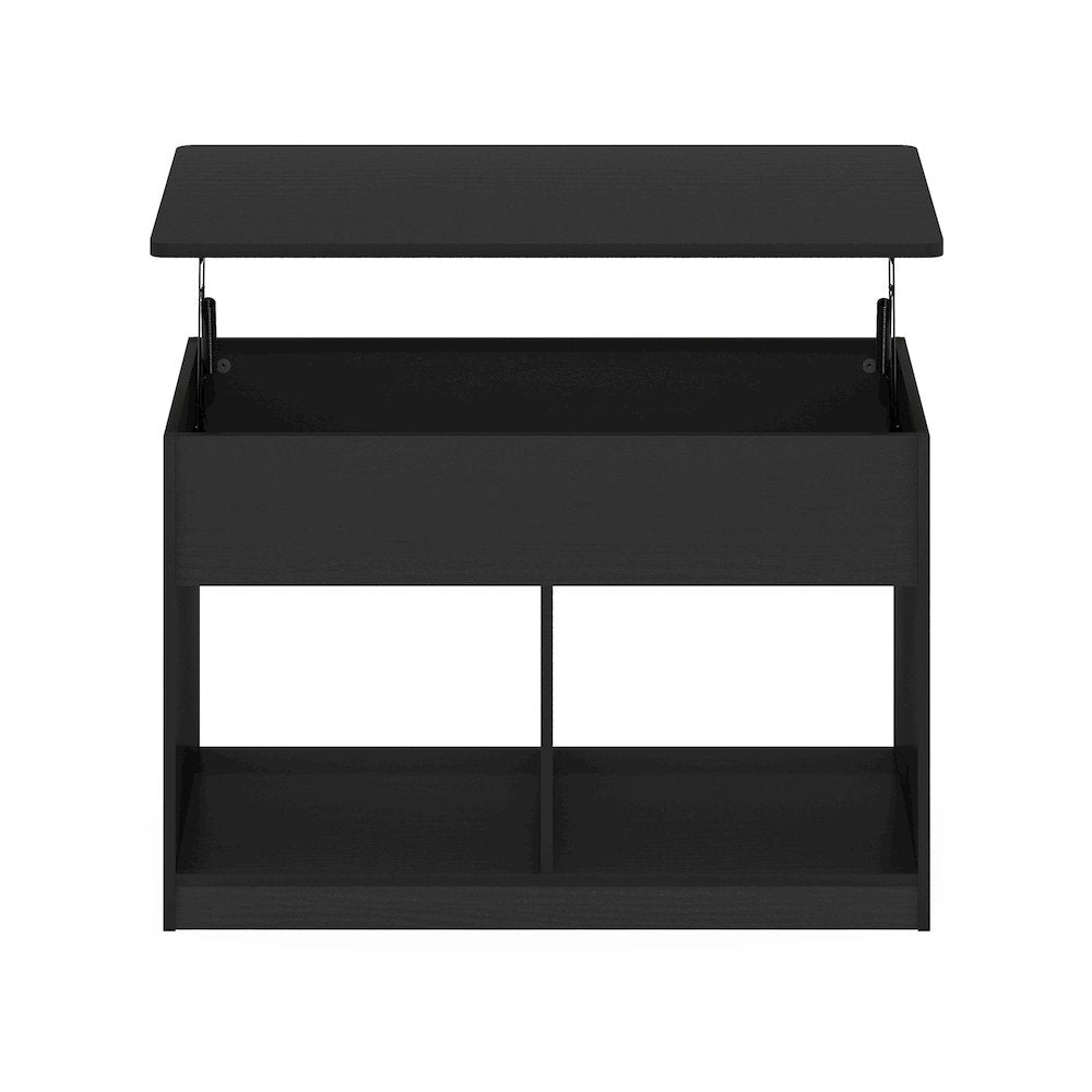 Lift Top Coffee Table With Storage Shelf, Hidden Compartment,Dark Americano