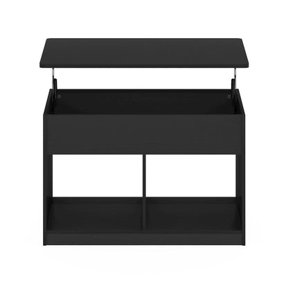 Lift Top Coffee Table With Storage Shelf, Hidden Compartment,Dark Americano
