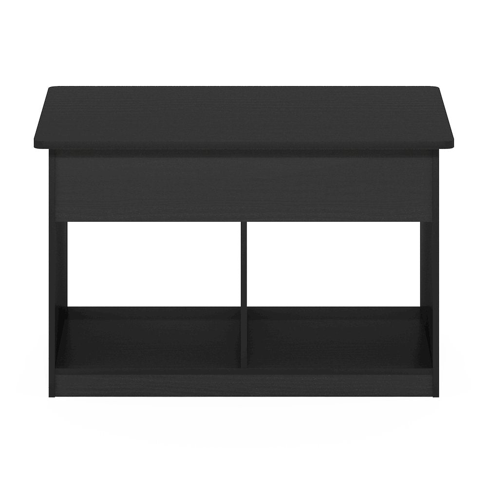 Lift Top Coffee Table With Storage Shelf, Hidden Compartment,Dark Americano