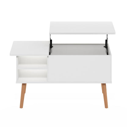 Jensen Coffee Table With Hidden Compartment and Side Open Storage Shelf