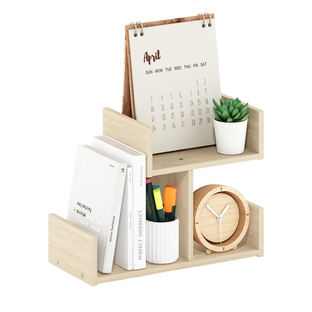 Wooden Desktop Bookshelf Storage Organizer,