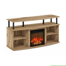 Open Shelving Storage Fireplace Entertainment Center for TV up to 55 Inch
