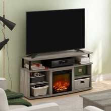 Open Shelving Storage Fireplace Entertainment Center for TV up to 55 Inch