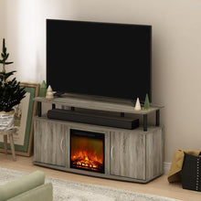 Fireplace Entertainment Center with Doors Storage Cabinet for TV up to 55 Inch