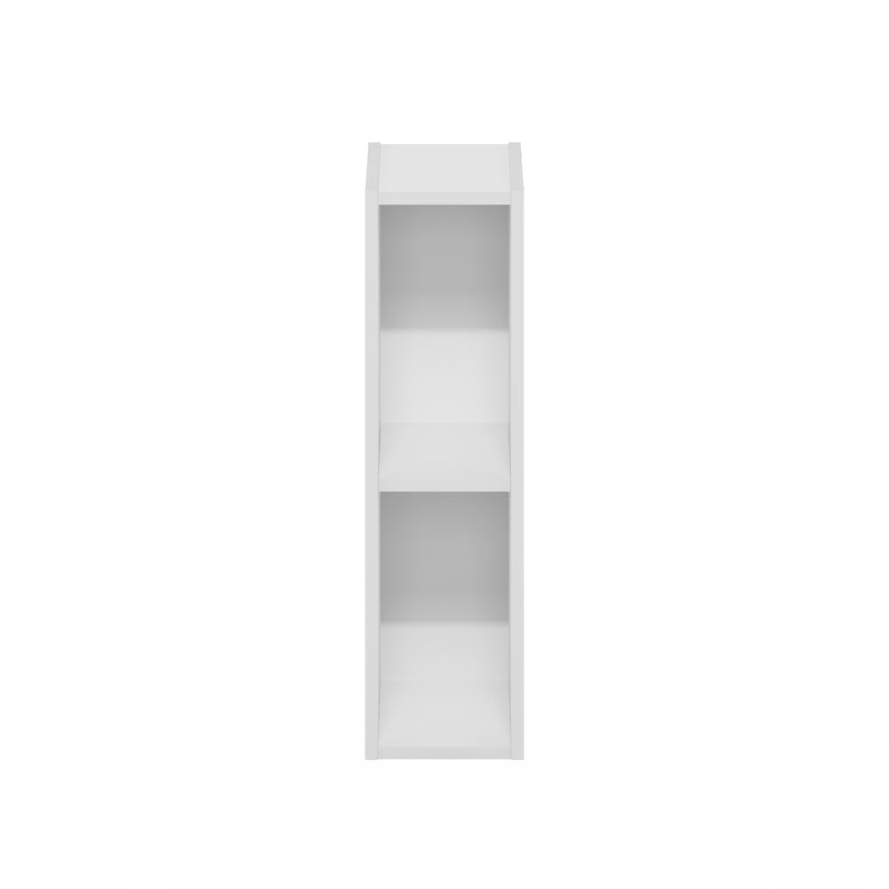 Fulda 2-Tier Space Saving Storage Shelf Bookcase, 6-Inch Width, White