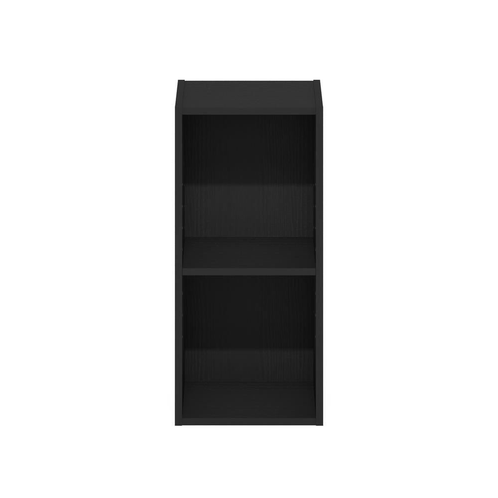 Fulda 2-Tier Space Saving Storage Shelf Bookcase, 10-Inch Width, Blackwood