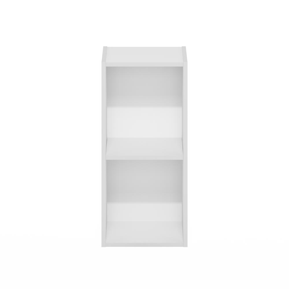 Fulda 2-Tier Space Saving Storage Shelf Bookcase, 10-Inch Width, White