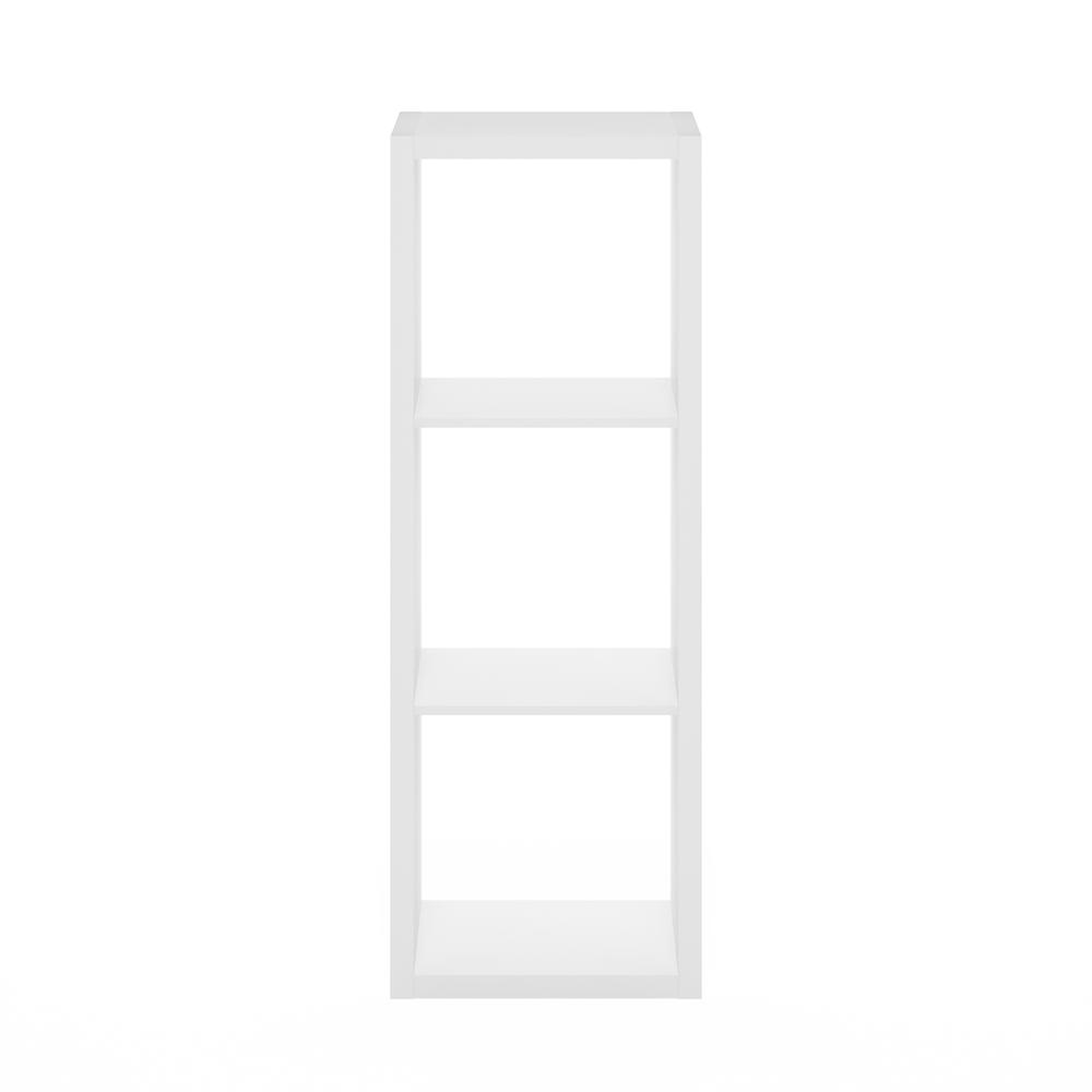 Cubicle Open Back Decorative Cube Storage Organizer, 3-Cube, White