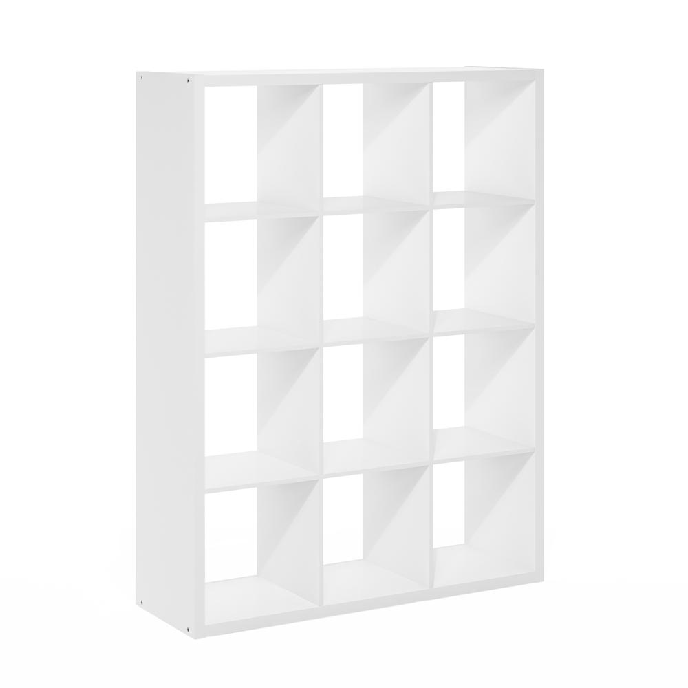 Cubicle Open Back Decorative Cube Storage Organizer, 12-Cube, White