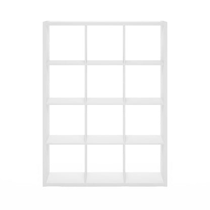 Cubicle Open Back Decorative Cube Storage Organizer, 12-Cube, White