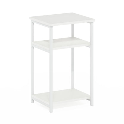 3-Tier Industrial Metal Frame End Table with Storage Shelves, 1-Pack
