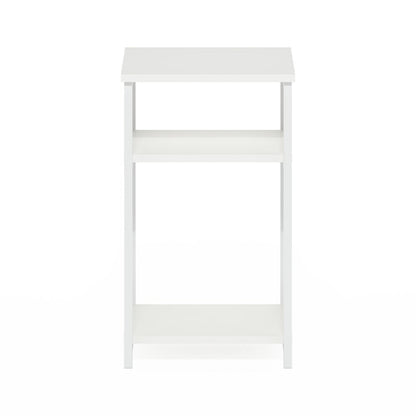 3-Tier Industrial Metal Frame End Table with Storage Shelves, 1-Pack