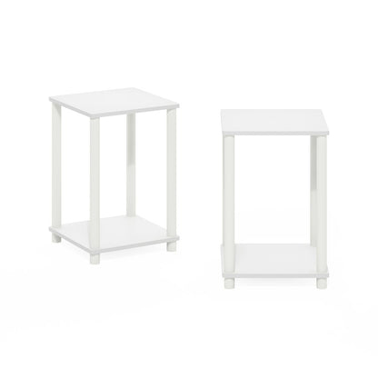 Turn-N-Tube Haydn End Table, White, Set of 2