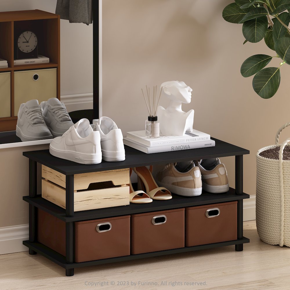 Turn-N-Tube Multipurpose Compact Open Storage Shoe Rack, Shoe Shelf Organizer