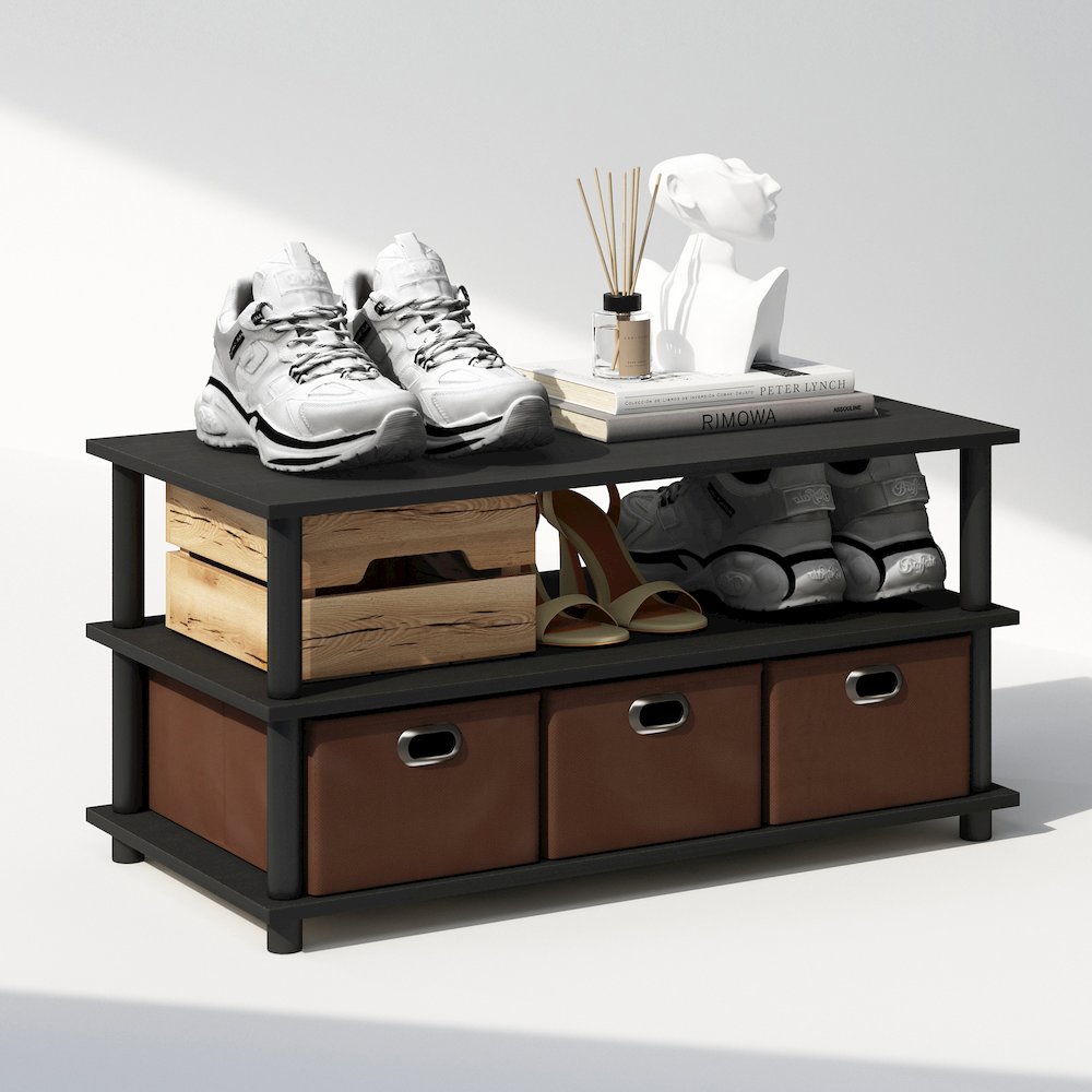 Turn-N-Tube Multipurpose Compact Open Storage Shoe Rack, Shoe Shelf Organizer