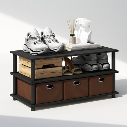 Turn-N-Tube Multipurpose Compact Open Storage Shoe Rack, Shoe Shelf Organizer
